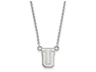 LogoArt SS008UTL-18 Sterling Silver LogoArt The University of Tulsa Small Pendant w/Necklace