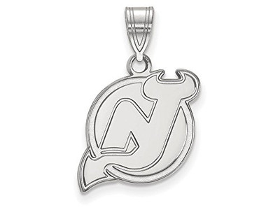 LogoArt SS003DVL New Jersey Devils Medium (5/8 Inch) Pendant (Sterling Silver)