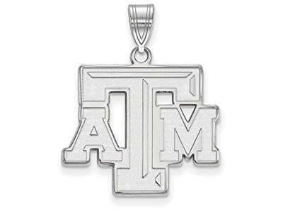 LogoArt SS004TAM Sterling Silver LogoArt Texas A&M University Large Pendant