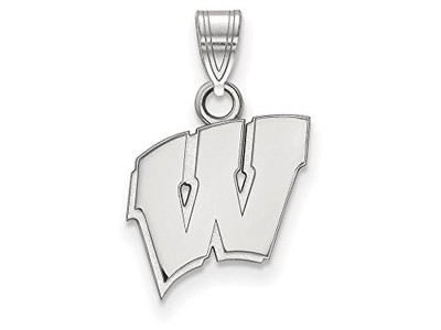 LogoArt SS002UWI Sterling Silver LogoArt University of Wisconsin Small Pendant