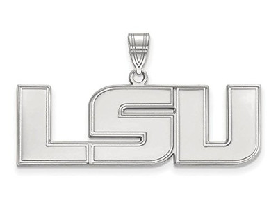 LogoArt SS004LSU Sterling Silver LogoArt Louisiana State University Large Pendant