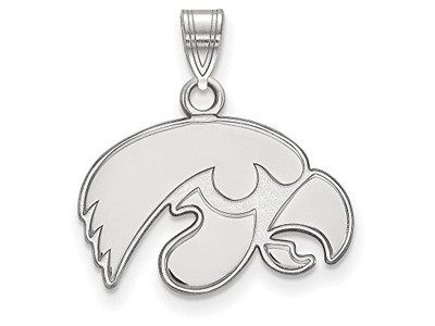 LogoArt SS002UIA Sterling Silver LogoArt University of Iowa Small Pendant