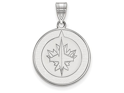 LogoArt SS004JTS Winnipeg Jets Large (3/4 Inch) Pendant (Sterling Silver)