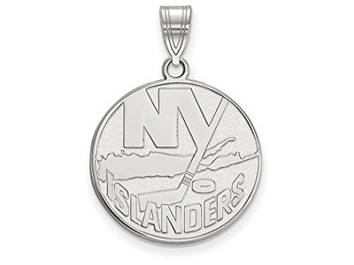 LogoArt SS004ISL New York Islanders Large (3/4 Inch) Pendant (Sterling Silver)