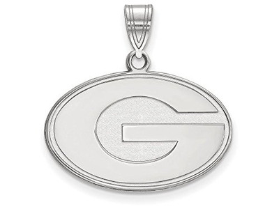 LogoArt SS003UGA Sterling Silver LogoArt University of Georgia Medium Pendant