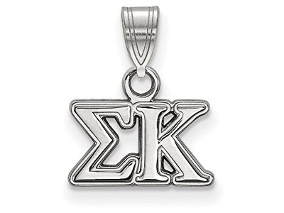 Sororities SS002SKP Sterling Silver LogoArt Sigma Kappa Small Pendant
