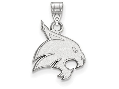 LogoArt SS003TST Sterling Silver LogoArt Texas State University Medium Pendant