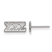 Sororities SS005SSS Sterling Silver LogoArt Sigma Sigma Sigma XS Post Earringss