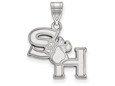 LogoArt SS003SHS Sterling Silver Sam Houston State University Medium Pendant w/Chain