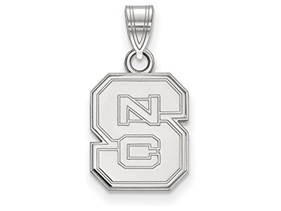 LogoArt SS002NCS Sterling Silver LogoArt North Carolina State University Small Pendant
