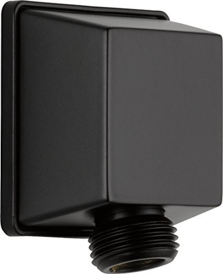 Delta 50570BL Faucet UniversalShoweringComponents Square Wall Elbow for Hand Shower, Matte Black,