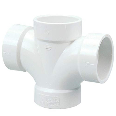 "Nibco" 48353 NIBCO 3 in. PVC DWV All-Hub Double Sanitary Tee