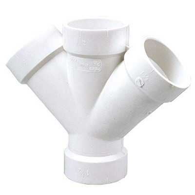 "Nibco" 48346 6" H x H x H x H, PVC DWV 45 Deg Double Wye