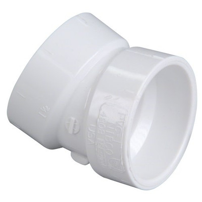 "Nibco" 48083 NIBCO 4808 Series PVC DWV Pipe Fitting, 22.5 Degree Elbow, 3" Hub