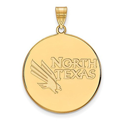 LogoArt GP002UNT Sterling Silver w/GP LogoArt University of North 