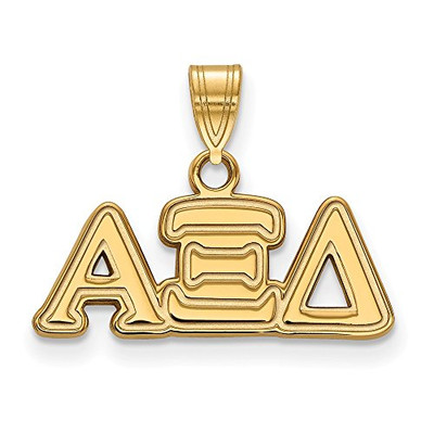 LogoArt GP002AXD Sterling Silver w/GP LogoArt Alpha Xi Delta Small