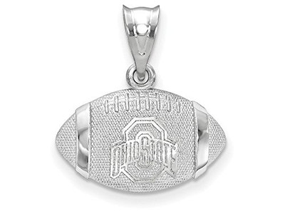 LogoArt SS506OSU the Ohio State University "ohio State" On Block "o" Athletic Mark 3D Football Pendant Necklace