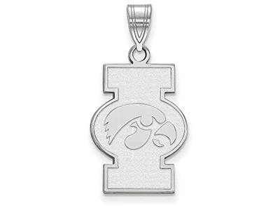 LogoArt SS075UIA Iowa Large (3/4 Inch) Pendant (Sterling Silver)