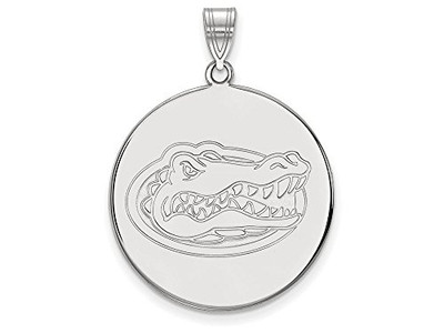 LogoArt SS077UFL Sterling Silver LogoArt University of Florida XL Disc Pendant
