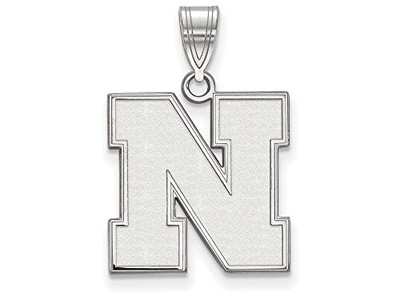 LogoArt SS067UNE Sterling Silver LogoArt University of Nebraska Medium Pendant