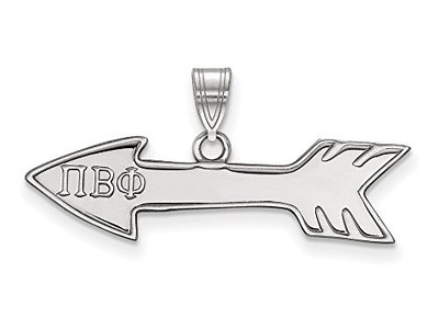 LogoArt SS035PBP Sterling Silver Pi Beta Phi Small Pendant Chain Included