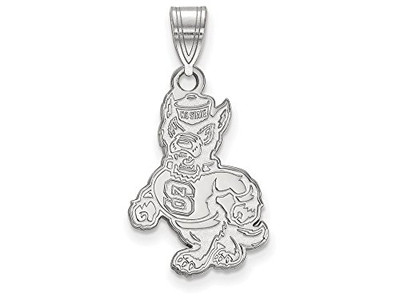 LogoArt SS061NCS Sterling Silver LogoArt North Carolina State University Large Pendant