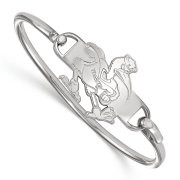 LogoArt SS060UMF-7 Sterling Silver LogoArt University of Miami Bangl