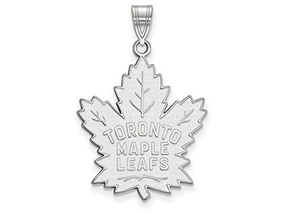 LogoArt SS035MLE Toronto Maple Leafs Extra Large (1 Inch) Pendant (Sterling Silver)