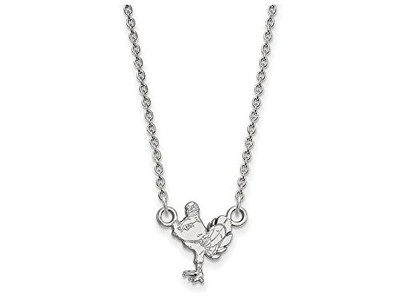 LogoArt SS052VTE-18 Virginia Tech Small (1/2 Inch) Pendant w/Necklace (Sterling Silver).