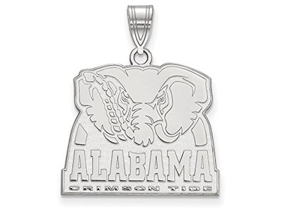 LogoArt SS063UAL Sterling Silver LogoArt University of Alabama Large Pendant