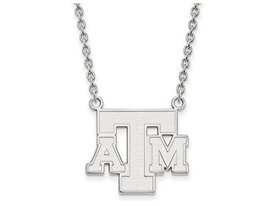 LogoArt SS061TAM-18 Sterling Silver LogoArt Texas A&M University Large Pendant w/Necklace