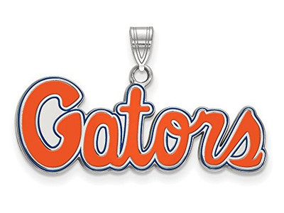 LogoArt SS051UFL Sterling Silver LogoArt University of Florida Small Enamel Pendant
