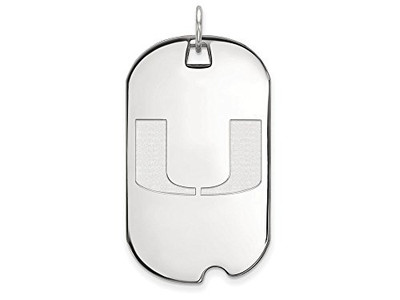 LogoArt SS028UMF Miami Large (3/4 Inch) Dog Tag (Sterling Silver).