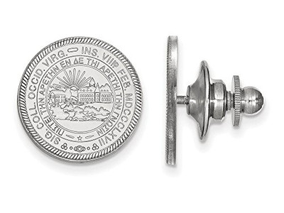 LogoArt SS051WVU Sterling Silver LogoArt West Virginia University Crest Lapel Pin