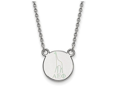 Sororities SS044AEP-18 Sterling Silver LogoArt Alpha Epsilon Phi XS Enl Pend w/Necklace