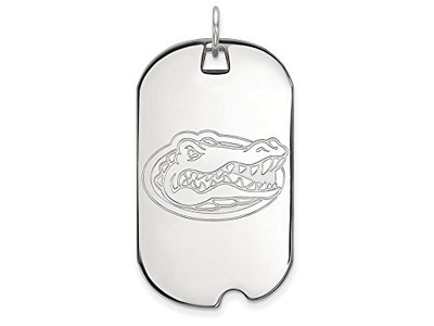 LogoArt SS028UFL Sterling Silver LogoArt University of Florida Large Dog Tag