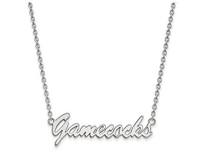 LogoArt SS068USO-18 South Carolina Medium (5/8 Inch) Pendant w/Necklace (Sterling Silver).