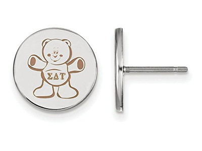 Sororities SS047SDT Sterling Silver LogoArt Sigma Delta Tau Enameled Post Earringss