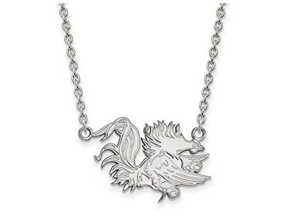LogoArt SS055USO-18 South Carolina Large (3/4 Inch) Pendant w/ Necklace (Sterling Silver).