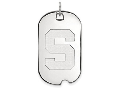LogoArt SS028MIS Sterling Silver LogoArt Michigan State University Large Dog Tag