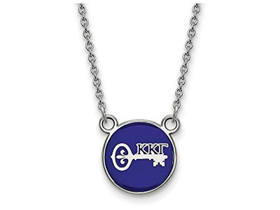 LogoArt SS042KKG-18 Kappa Kappa Gamma Extra Small Enameled Pendant w/Chain 18 Inch Chain