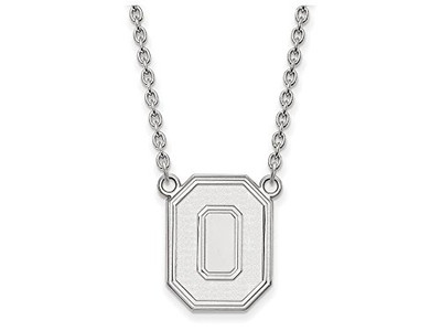 LogoArt SS054OSU-18 Sterling Silver LogoArt Ohio State University Large Pendant w/Necklace