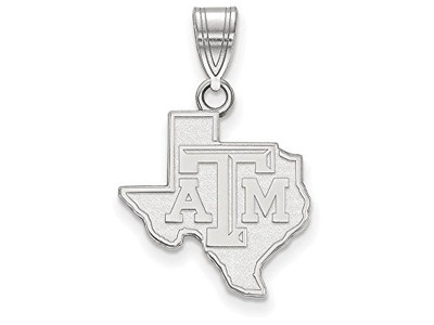 LogoArt SS042TAM Sterling Silver LogoArt Texas A&M University Medium Pendant