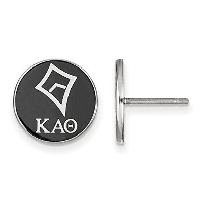LogoArt SS046KAT Sterling Silver LogoArt Kappa Alpha Theta Enameled Post Earringss