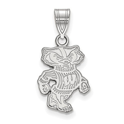 LogoArt SS045UWI Wisconsin Medium (5/8 Inch) Pendant (Sterling Silver)