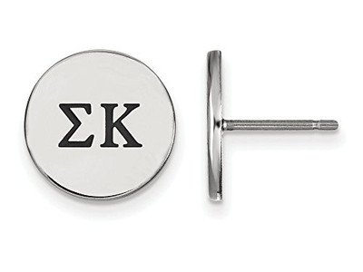Sororities SS033SKP Sterling Silver LogoArt Sigma Kappa Enameled Post Earringss