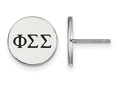 LogoArt SS033PSS Sterling Silver LogoArt Phi Sigma Sigma Enameled Post Earringss