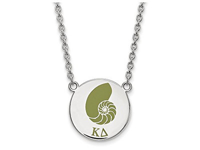 LogoArt SS045KD-18 Sterling Silver LogoArt Kappa Delta Small Enl Pend w/Necklace