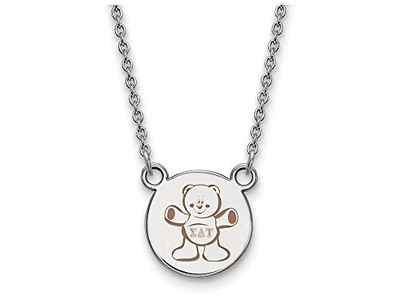 Sororities SS044SDT-18 Sterling Silver LogoArt Sigma Delta Tau XS Enl Pend w/Necklace