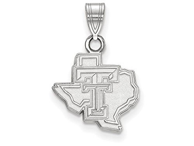 LogoArt SS044TXT Sterling Silver LogoArt Texas Tech University Small Pendant